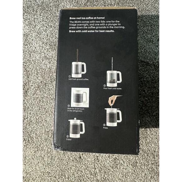 BODUM Bean Cold Brew Coffee Maker 12 Cup Capacity 51 Oz - White - Picture 2 of 5